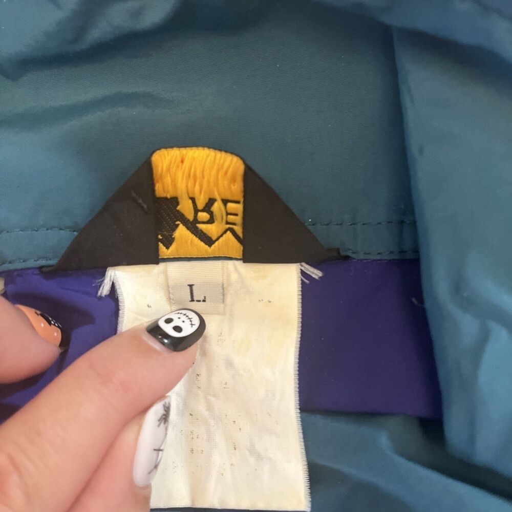 Vintage REI 1990s Versatech Windbreaker Jacket USA Made Classic Purple & Teal - Picture 14 of 14